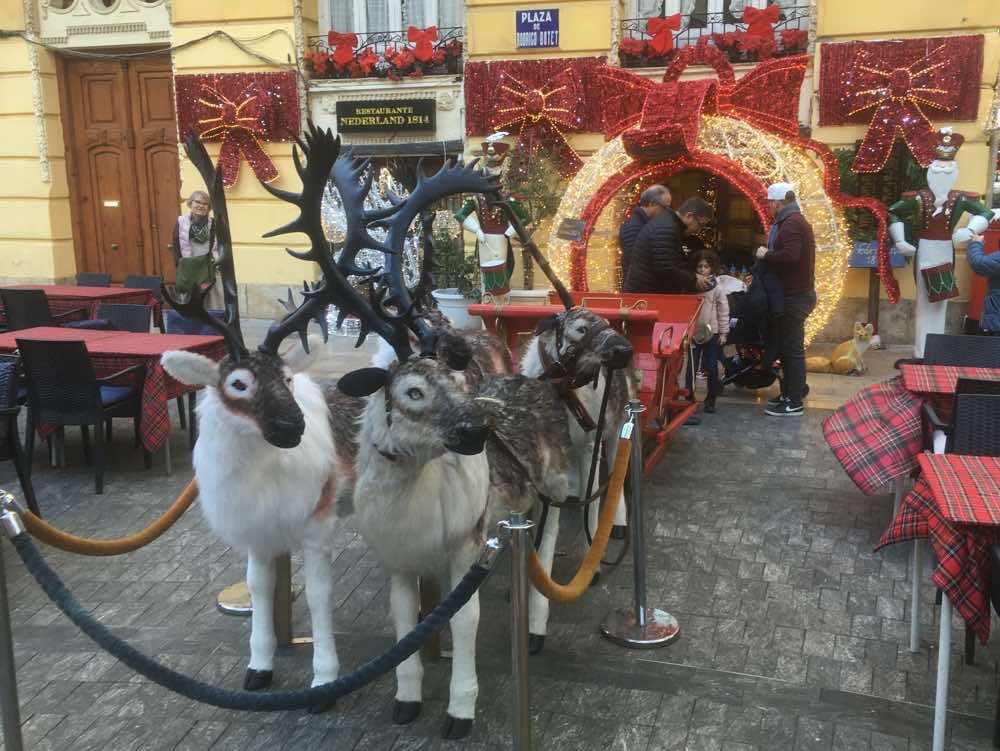 Reindeer and sleigh