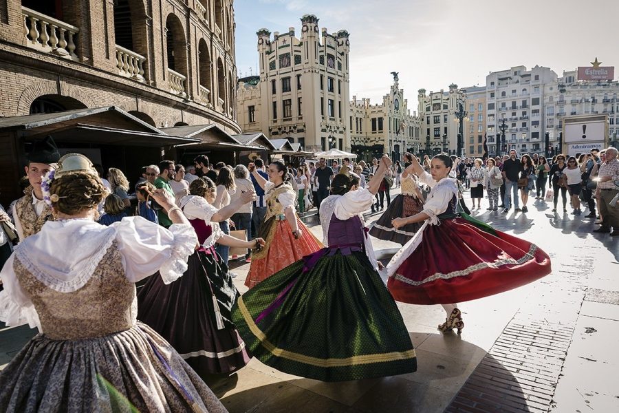 Fallas traditional dancers