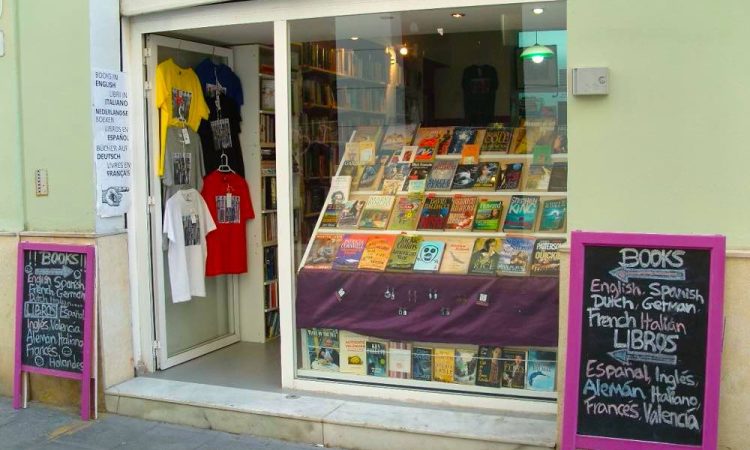 Store frontage with English books